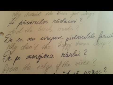 Learn Romanian with Poems - 7 - Ana Blandiana (Romanian/English)