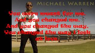 Michael Warren - You Changed Me (official video lyrics)