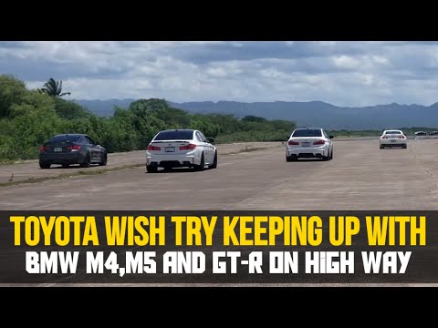 Thumbnail for TOYOTA WISH TRY KEEPING UP WITH BMW M4,M5 & GT-R ON HIGH WAY #shorts #viral #moreviews by Toyota Wish