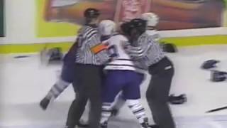 Todd Gill fights Darryl Sydor after he disrespects Gilmour