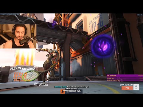 POTG! MOIRA BUFF! TESLA MOIRA  MAIN - OVERWATCH 2 GAMEPLAY SEASON 4
