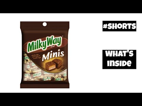 Milky Way Minis Chocolate Candy Bar What's Inside ASMR #shorts #milkyway #chocolate #dollartree