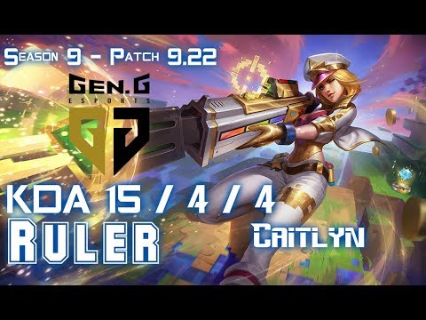 Gen Ruler CAITLYN vs XAYAH ADC - Patch 9.22 KR Ranked