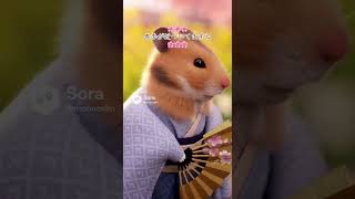 ハムスター夫婦が扇子で踊りを披露🤗#ハムスター夫婦#可愛い#華麗なダンス#動物