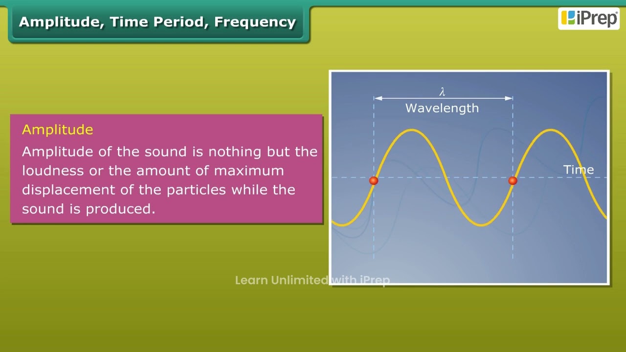 Amplitude, Time Period and Frequency of a Vibration | Sound | Science | Class 8 | iPrep