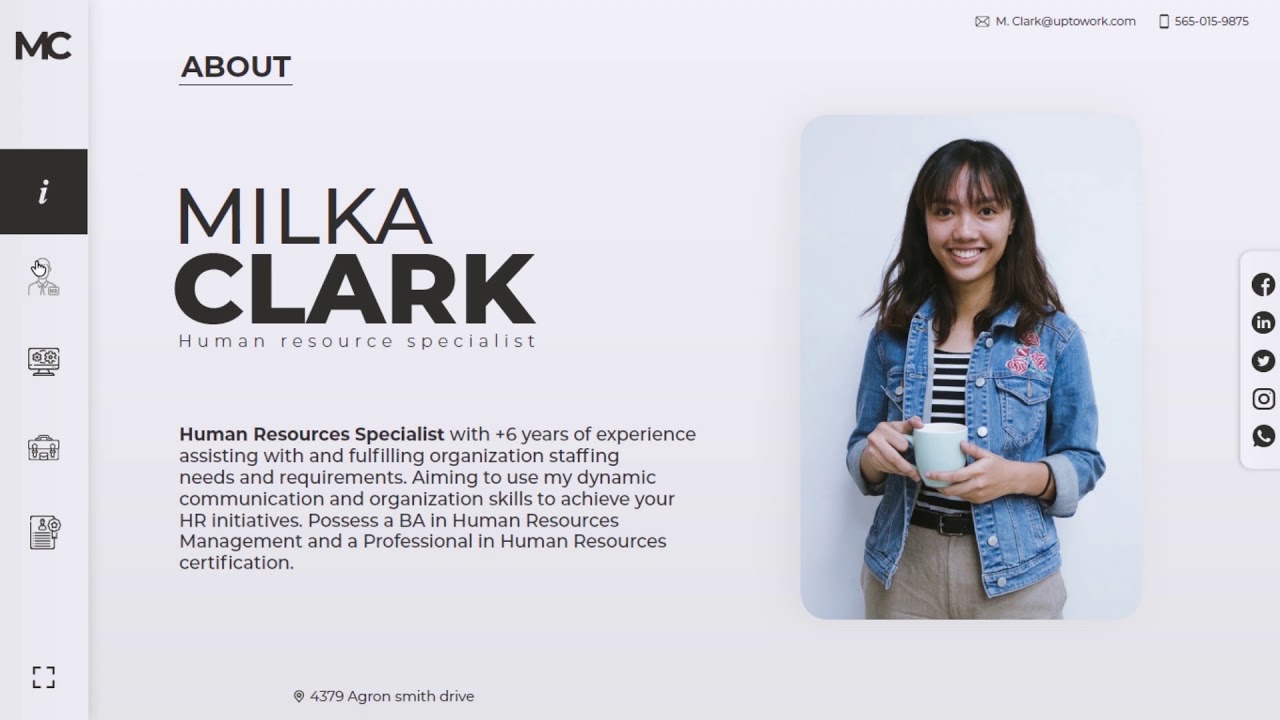 (Milka) Interactive Resume Template