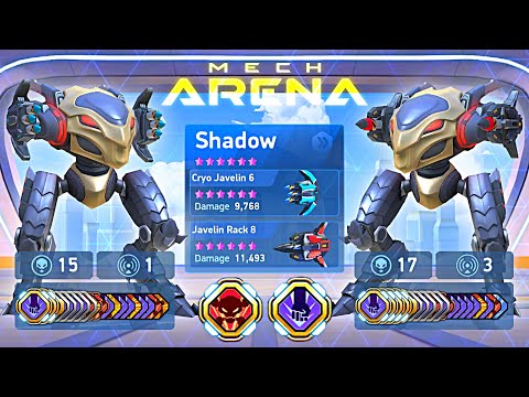 Shadow with Javelin Rack 8 - Cryo Javelin 6 - Mech Arena Robot Showdown
