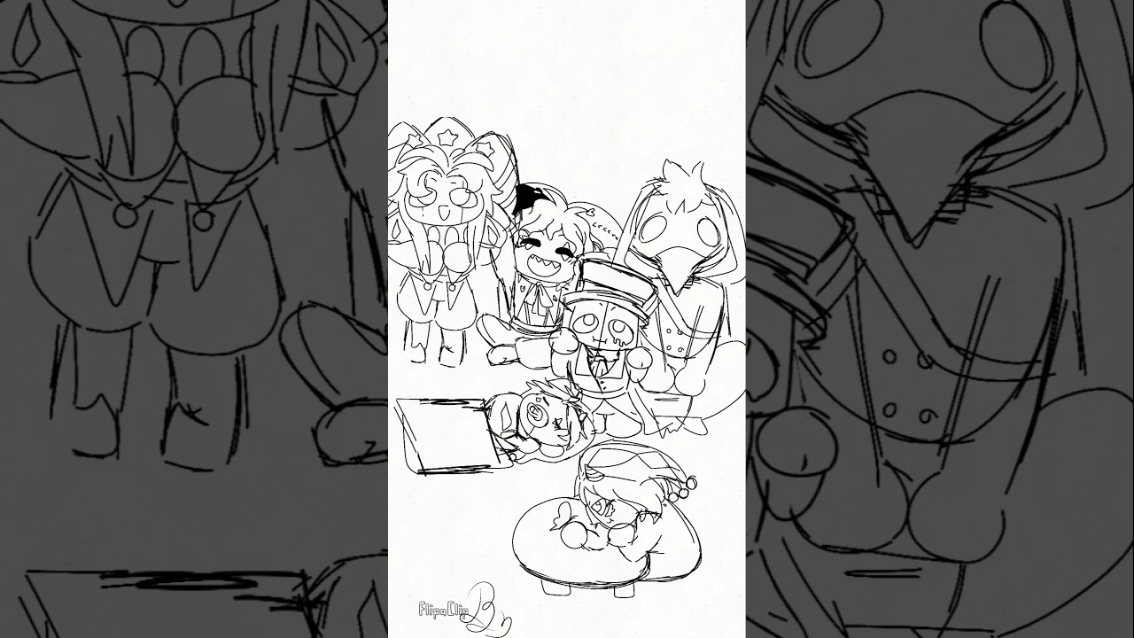 If you become a babysitter .#freakcircus#Pierrot#Harlequin #Jester#flipaclip