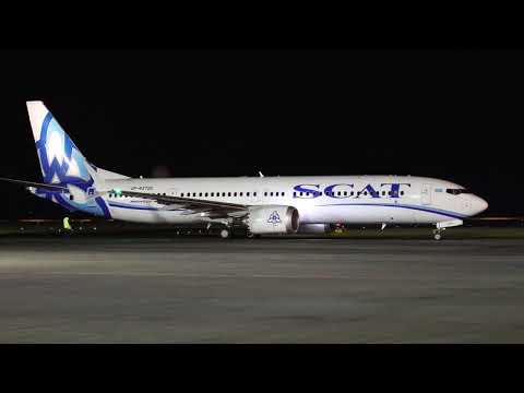 Boeing 737 MAX 9 SCAT Airlines UP-B3726 ready for departure from NQZ/UACC
