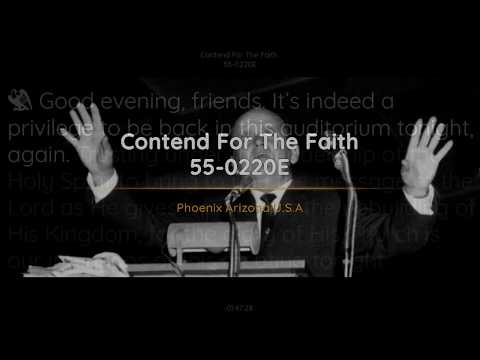 55-0220E Contend For The Faith | William Branham