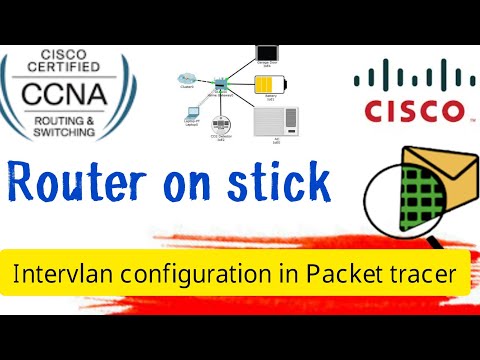 How to Configure Router on Stick Inter-Vlan Routing in Cisco packet tracer hindi urdu english