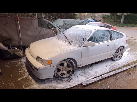 JUNKYARD RESCUED CRX 4: Pressure Washer vs 15 Year Old Dirt !