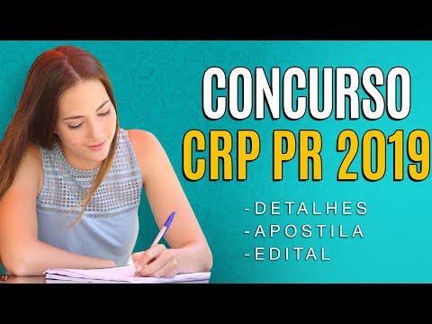 Concurso CRP PR 2019 - Edital, Inscrição e Apostilas