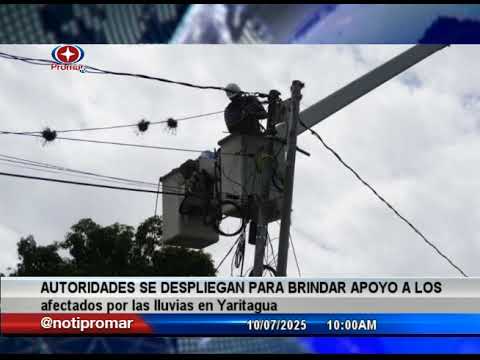 Yaracuy: autoridades se despliegan para brindar apoyo a los afectados por las lluvias en Yaritagua