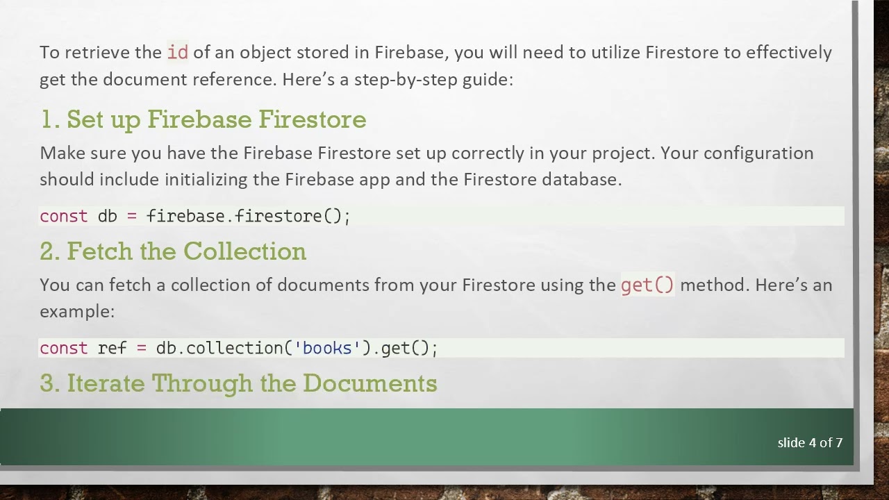 How to Retrieve the id of an Object from an Array Stored in Firebase