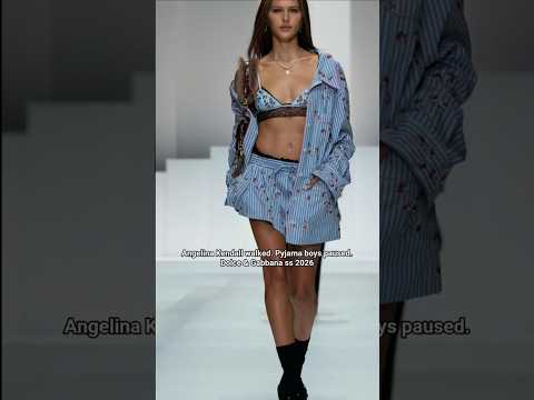 Angelina Kendall ging, Pyjama-Jungs pausierten Dolce & Gabbana ss26 #angelinakendall #dolceandgab...