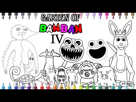 Garten of Banban 4 New Coloring Pages / NEW THIRD Teaser Trailer / Color All MONSTERS / NCS MUSIC