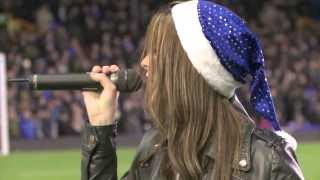 Jennifer Jewell "All I Want For Christmas" Live half time performance at Goodison Park 14-12-13