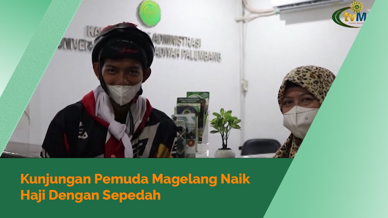 Warek II UM Palembang Sambut Kedatangan Pemuda Asal Magelang yang Gowes ke Makkah