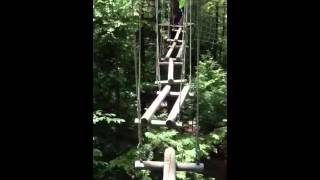 preview picture of video 'Aerial Treetop Adventure. Keep in mind that this is also about 60' above the ground.'