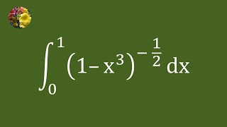 Evaluating the definite integral using Beta/Gamma function &  Legendre duplication formula (Mis-633)
