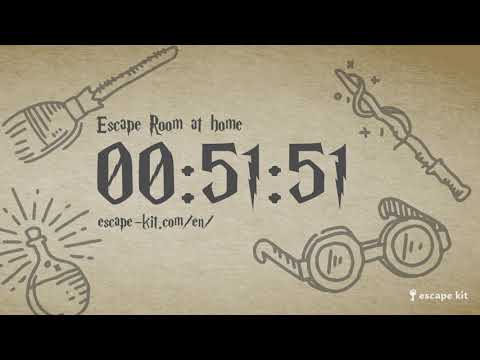 COUNTDOWN 60 MINUTES ESCAPE ROOM - TREASURE HUNT - HARRY POTTER ⚡ - BACKGROUND MUSIC - ESCAPE KIT