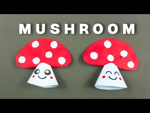 How to Make a Mushroom Origami 🍄 | Simple Paper Mushroom Craft DIY