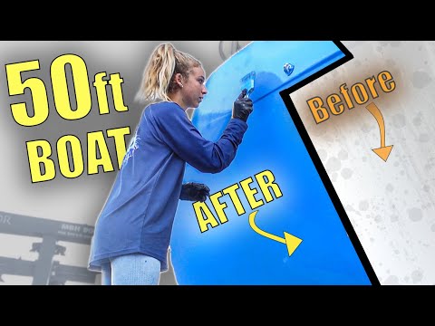PAINTING our SALVAGED BOAT... How too ROLL AND TIP like a PRO!  |ep.14