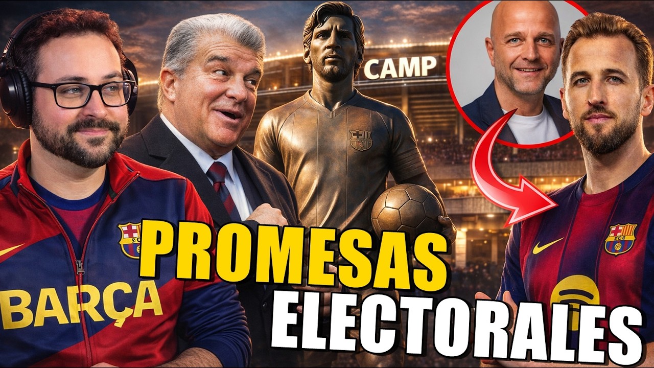 💣PROMESAS ELECTORALES: ¡LAPORTA una ESTATUA de LEO MESSI! - Y HARRY KANE entra en CAMPAÑA