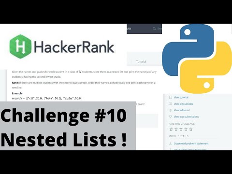 Nested Lists Python Program Solutions