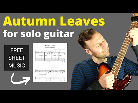 Autumn Leaves fingerstyle guitar lesson - Simple arrangement