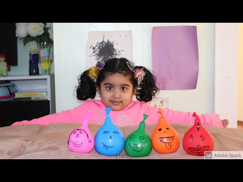 Omaira Pretends to play with her Magic Balloons | Preschool Toddler Learns Colors | Finger Family