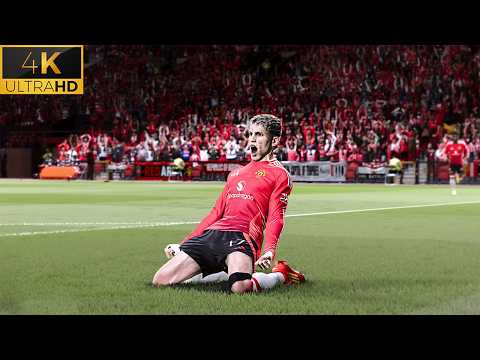 4K | PES 2025 : The Most Realistic Football Game Ever Made | Man Utd vs Rangers | UEFA Europa League