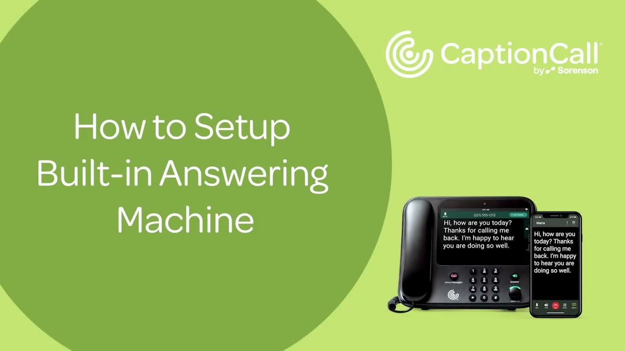 How to Setup Built-In Answering Machine on a CaptionCall Phone