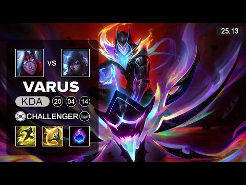 Varus vs Aphelios ADC - KR Challenger - Patch 25.13 Season 15