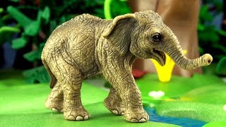 Baby Elephant Song - Songs for kids - Stop Motion animation - Schleich animals - Playmobil