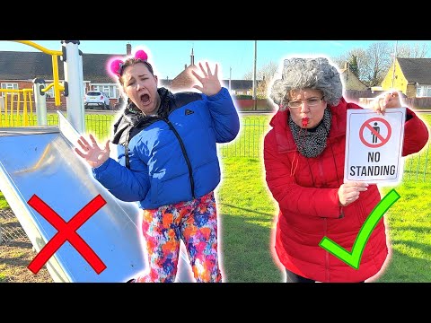 Ruby and Bonnie learn the general rules in the playground