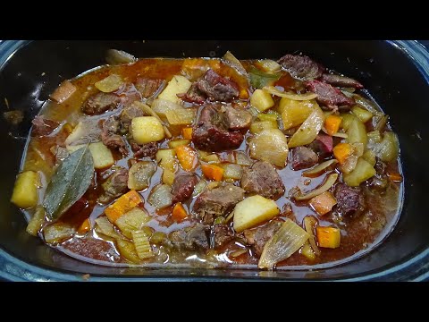 Smoked Beef Stew in the Slow Cooker