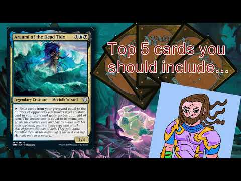 Araumi of The Dead Tide | Top 5 cards you should include | Amazing NEW  UNCOMMON Commander!