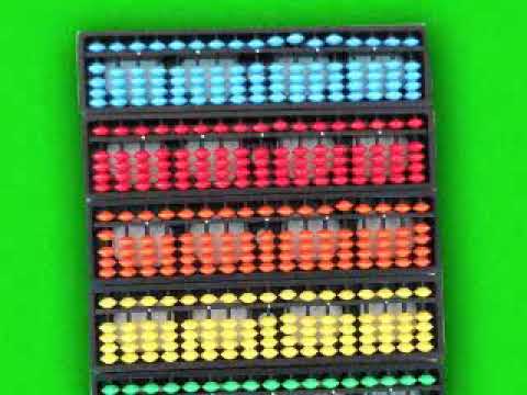 Plastic 17 rod multi color bead student abacus