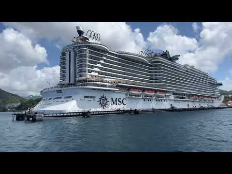 Thumbnail for MSC Seaside cruise ship In port at St George’s Grenada. Sail around the outside. @msccruises 