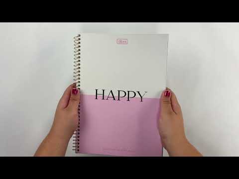 Vídeo do produto Caderno Espiral Capa Dura Universitário Connect 20 Matérias Happy 320 Folhas