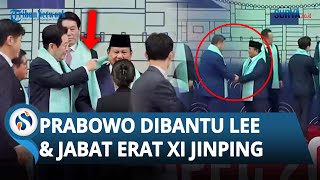 Hangatnya Momen Prabowo saat Dibantu Presiden Korsel Pakai Selempang & Salaman dengan Xi Jinping