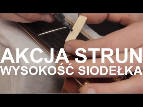 Obniżanie wysokości siodełka w gitarze akustycznej (Akcja strun cz.3) - Lowering the nut