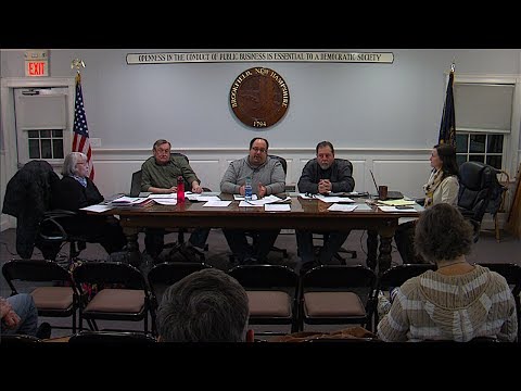 Brookfield NH Selectmen 1/8/19