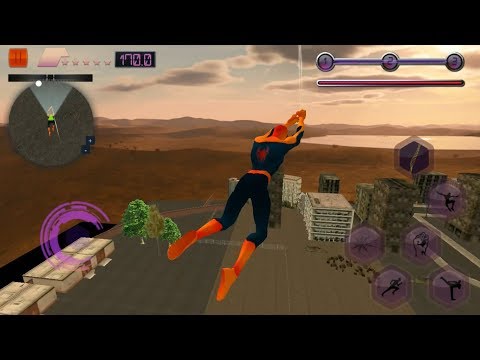Flying Spider Web Hero City Rescue | Spider Hero Gangster of Vegas Crime City -Android GamePlay