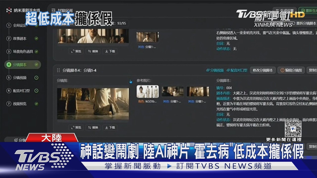 影音/AI短劇神話破滅!《霍去病》5億點閱「3人團隊」實為20人