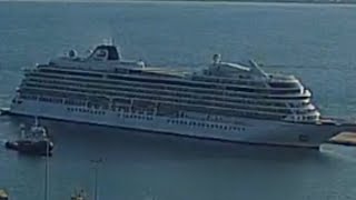 cruise ship M/S Viking star arriving to Katakolo