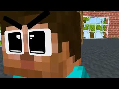 Minecraft, super hero fire baby zombie in school .