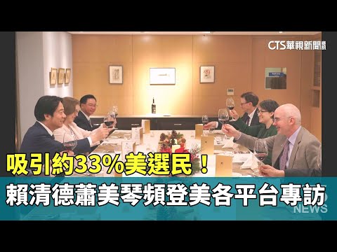 吸引約33%美選民！賴清德蕭美琴頻登美各平台專訪